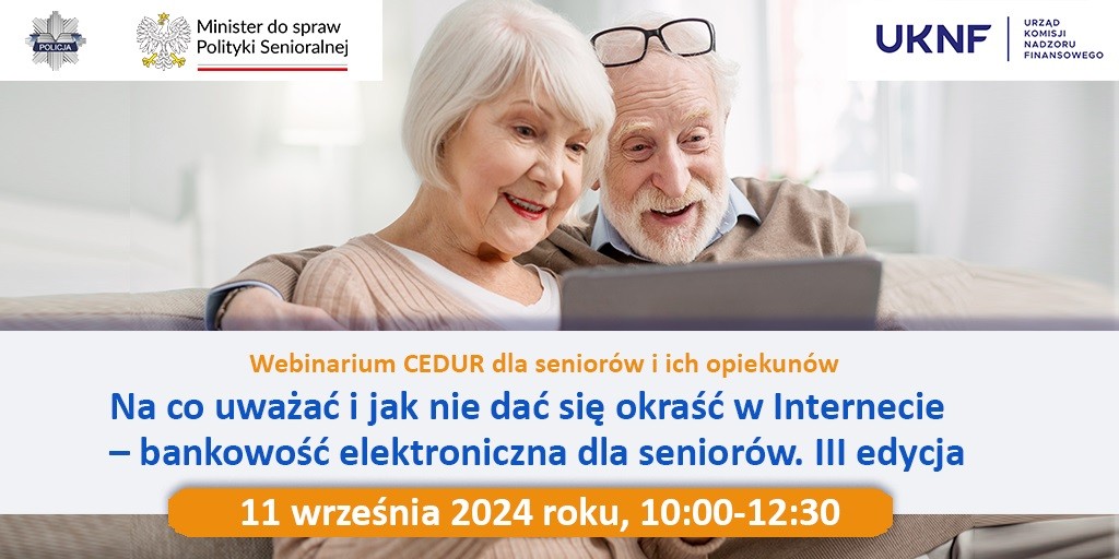Webinarium CEDUR dla seniorów i ich opiekunów